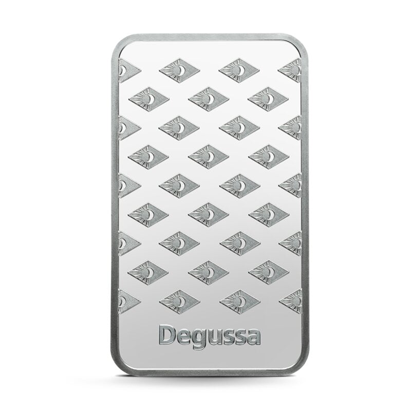 1 UNZE 999 SILBER - DEGUSSA - BLISTER - SILBERBARREN