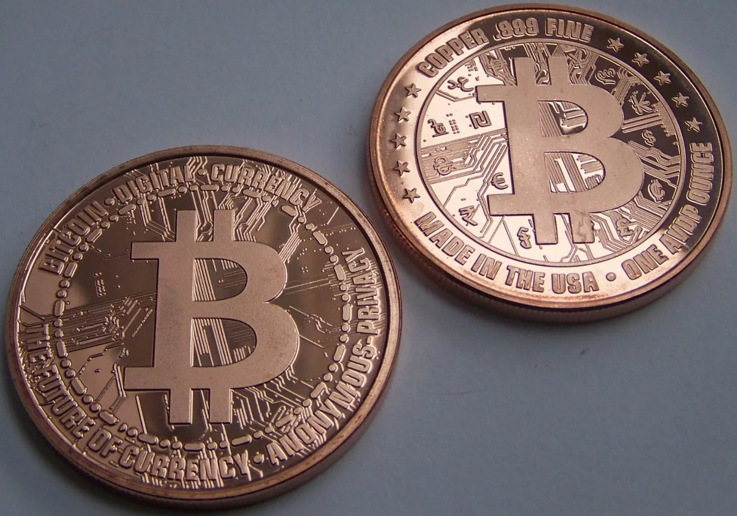 1 UNZE 999 KUPFER - BITCOIN 2018 - KUPFERBARREN