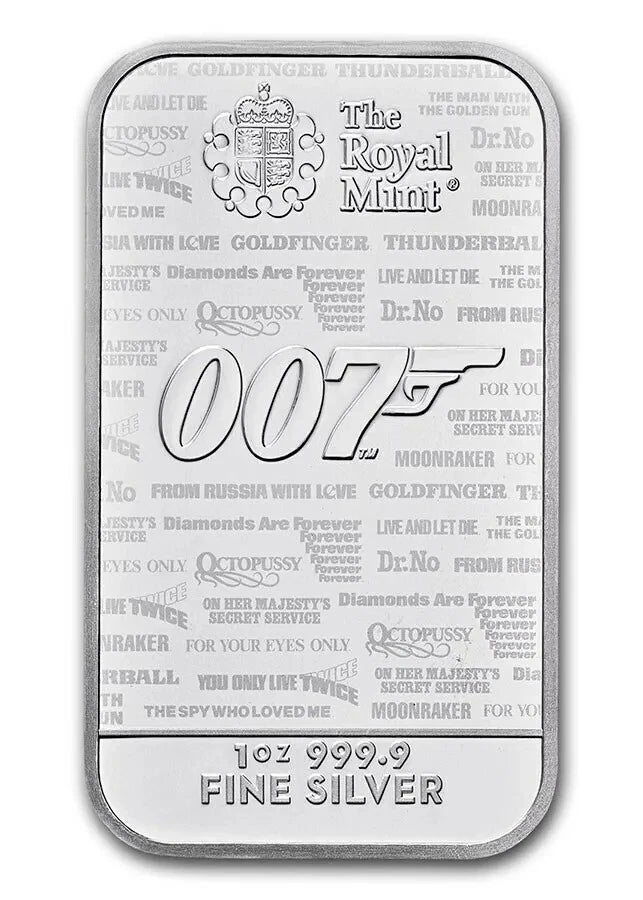 1 UNZE 999 SILBER - JAMES BOND 007 - SILBERBARREN
