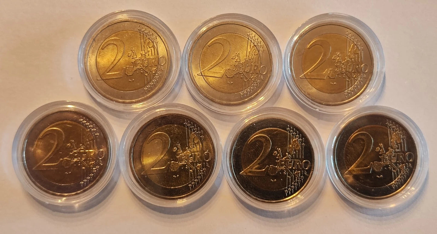 7 x Euro Münze - BRD - Schleswig-Holstein Holstentor 2006 - koloriert