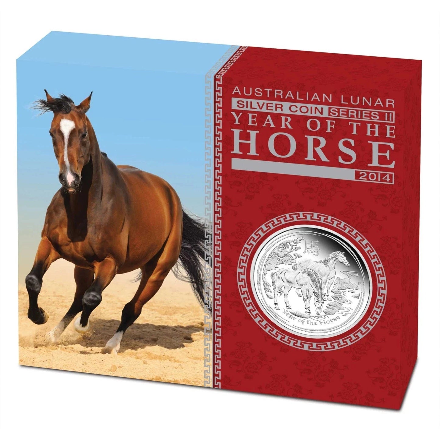 1/2 UNZE SILBER - LUNAR PFERD 2014 - PP / PROOF - SILBERMÜNZE