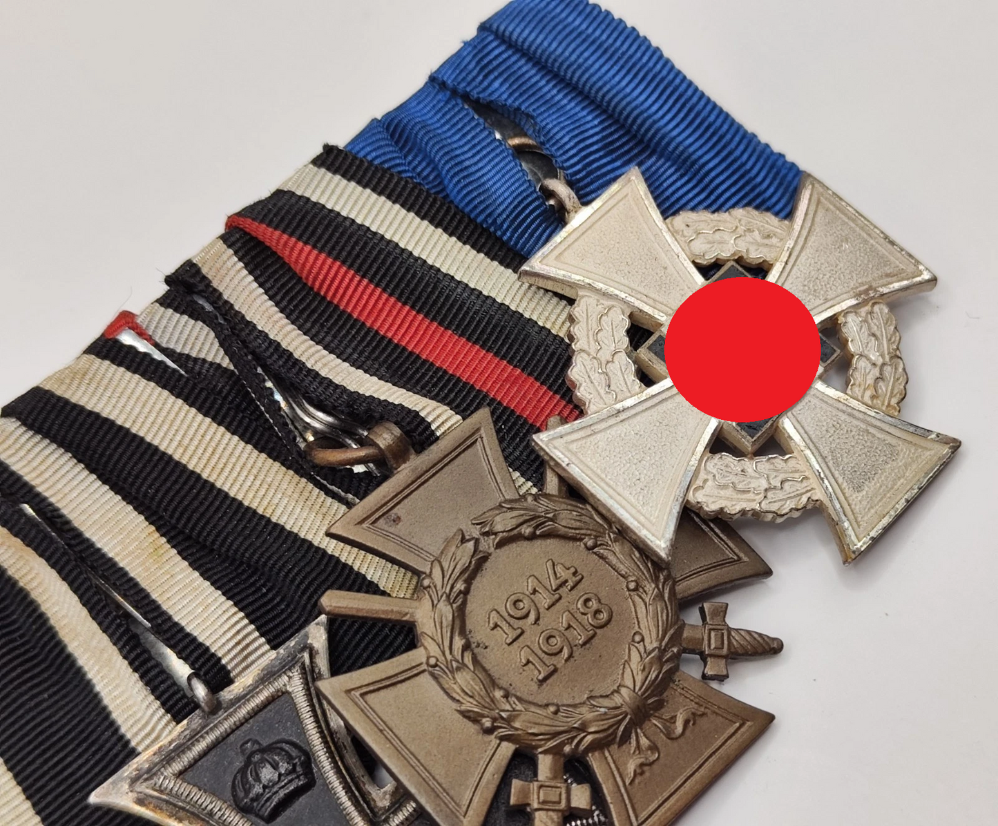 3 ORDEN SPANGE - EISERNES KREUZ + FRONTKÄMPFERKREUZ + 25 JAHRE TREUEDIENST