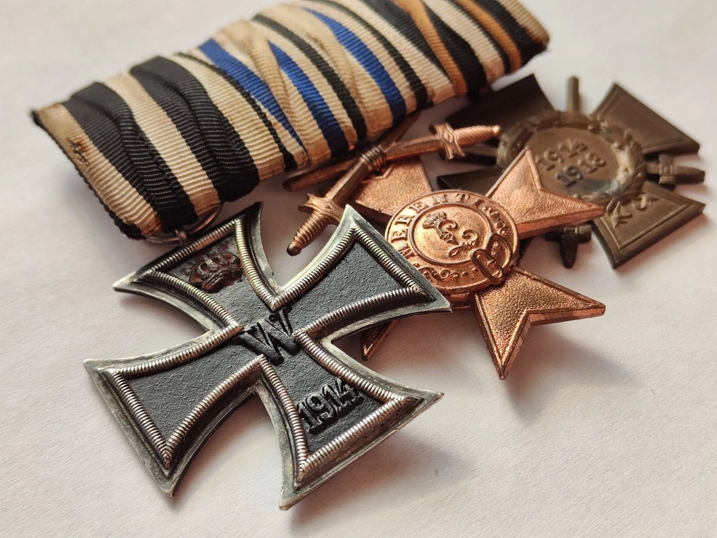 3 ORDEN - EISERNES & FRONTKÄMPFER KREUZ & BAYERISCHES VERDIENSTKREUZ 3. KLASSE 1866 - SPANGE
