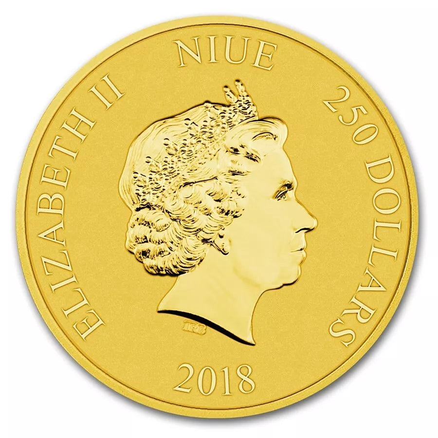 1 UNZE 999 GOLD - STAR WARS / STURMTRUPPLER 2018 - GOLDMÜNZE - SELTEN