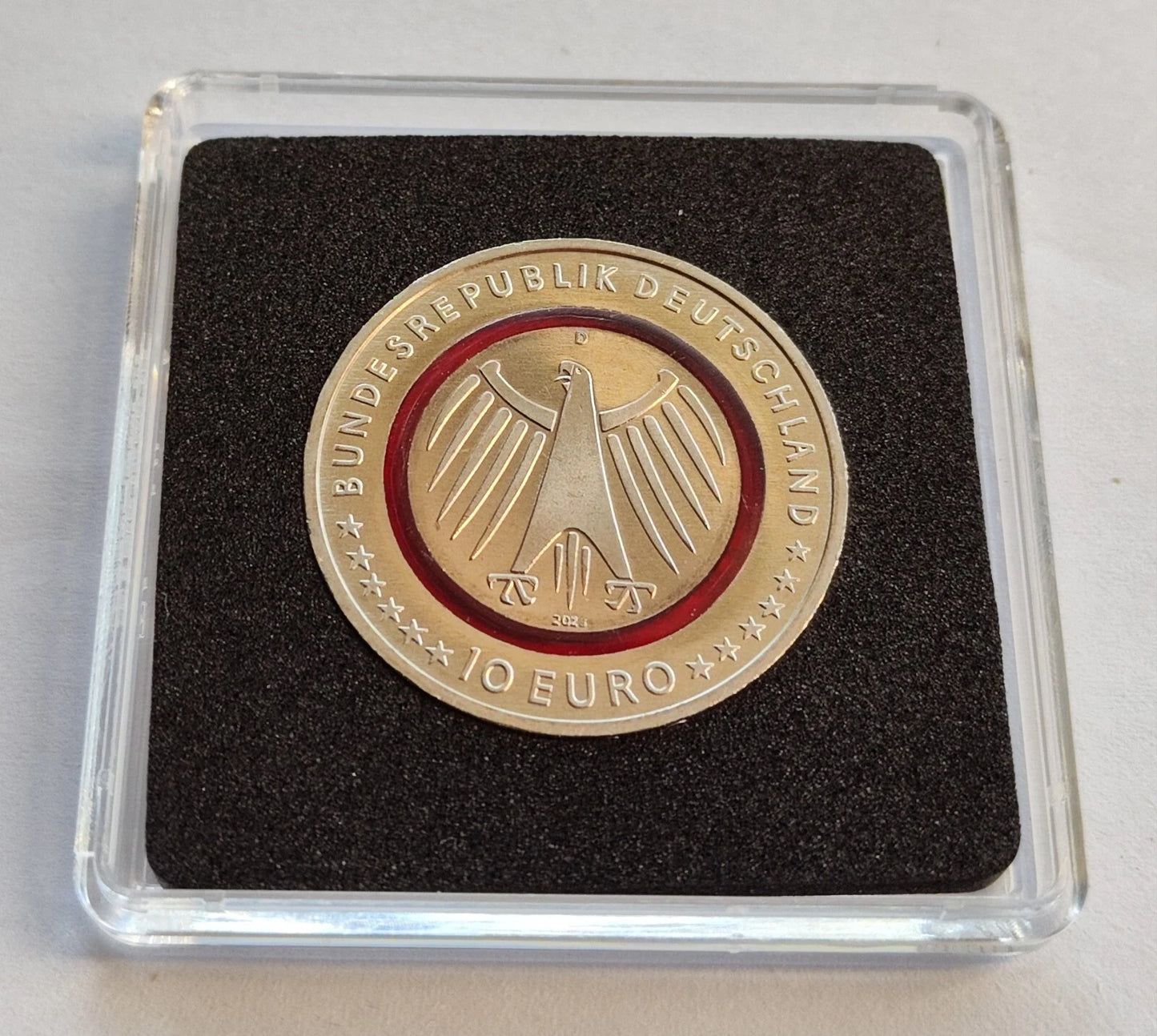 10 EURO MÜNZE - FEUERWEHR 2023 - POLYMERRING - KOLORIERT