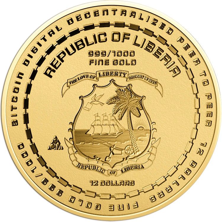 BITCOIN - 999 GOLD - BLISTER & ZERTIFIKAT - GOLDMÜNZE