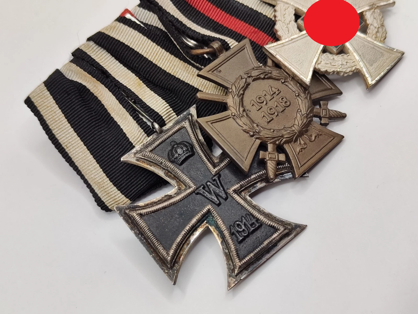 3 ORDEN SPANGE - EISERNES KREUZ + FRONTKÄMPFERKREUZ + 25 JAHRE TREUEDIENST