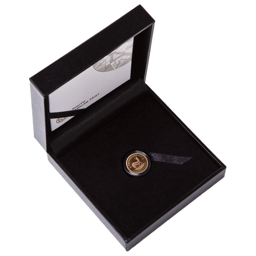 1/10 UNZE GOLD - AFRIKA KRÜGERRAND 2023 - GOLD - PP / PROOF - ETUI - GOLDMÜNZE