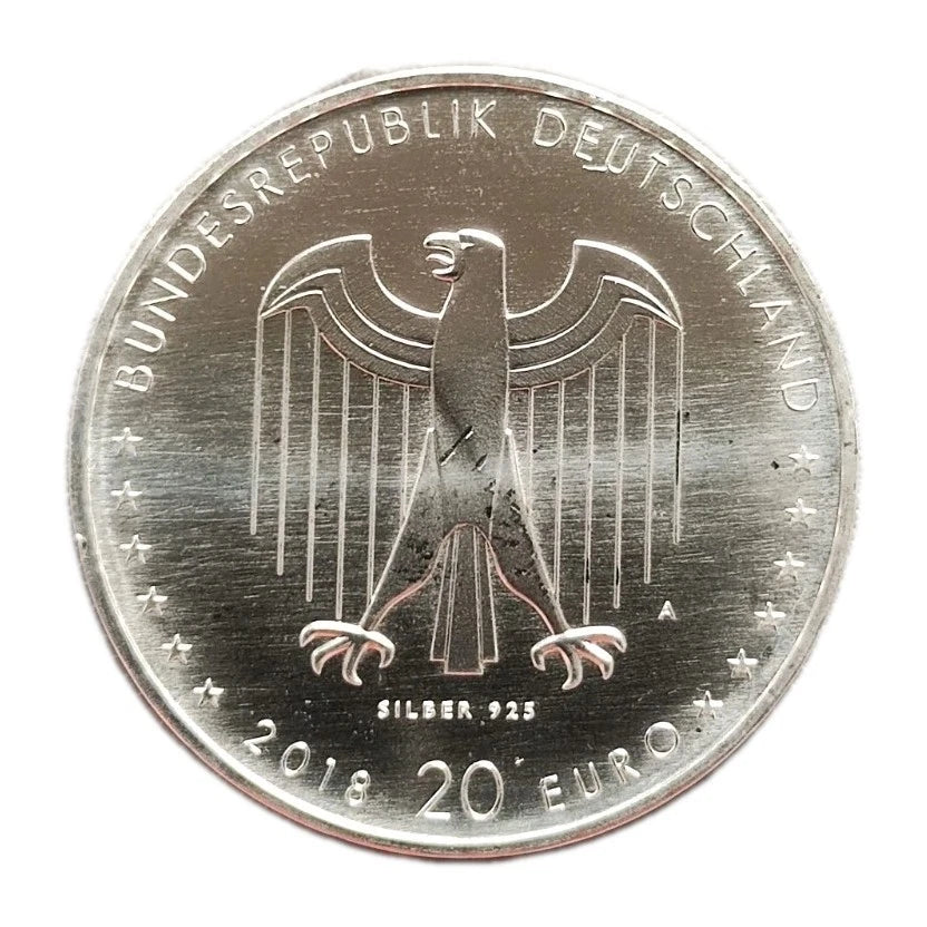 20 Euro Silbermünze - BRD - Peter Behrens 2018 - koloriert