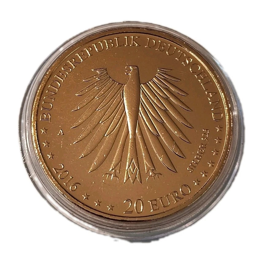 20 Euro Silbermünze - BRD - Grimms Märchen Rotkäppchen 2016 - vergoldet