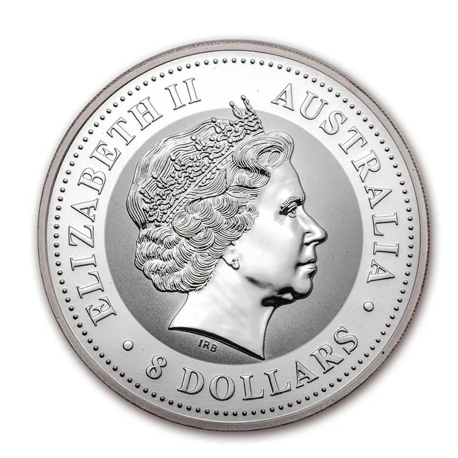 5 UNZEN SILBER - LUNAR HAHN 2005 - KOLORIERT - SILBERMÜNZE - SELTEN