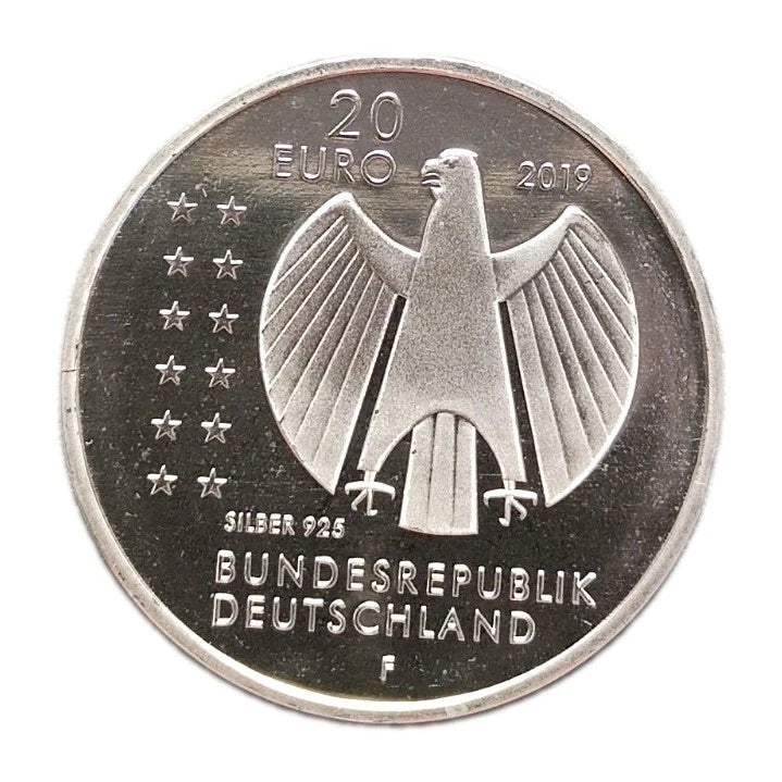 20 Euro Silbermünze - BRD - 250. Geburtstag Alexander von Humboldt 2019 - koloriert
