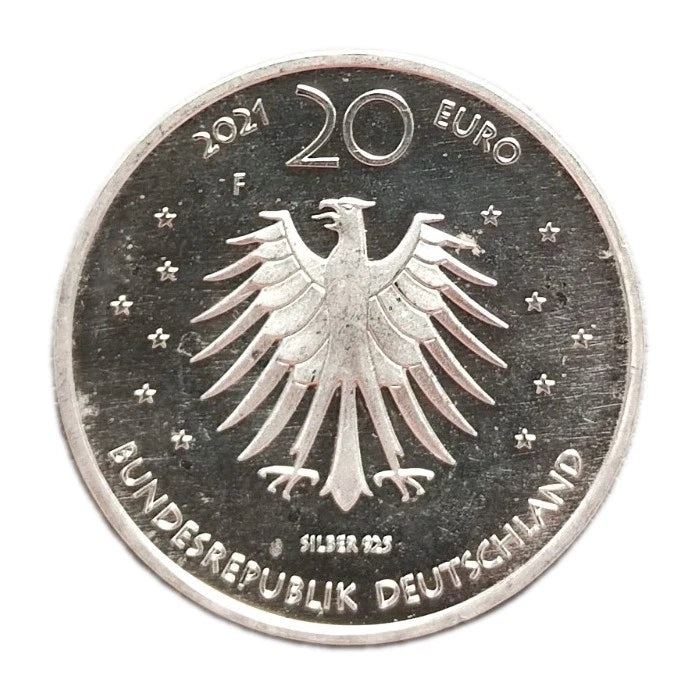 20 Euro Silbermünze - BRD - Johann Joachim 2017 - koloriert