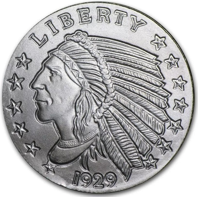 1/10 UNZE SILBER - USA INDIAN HEAD / ADLER / INDIANER - SILBERBARREN