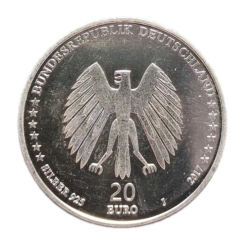 20 Euro Silbermünze - BRD - Bremer Stadtmusikanten 2017 - teilvergoldet