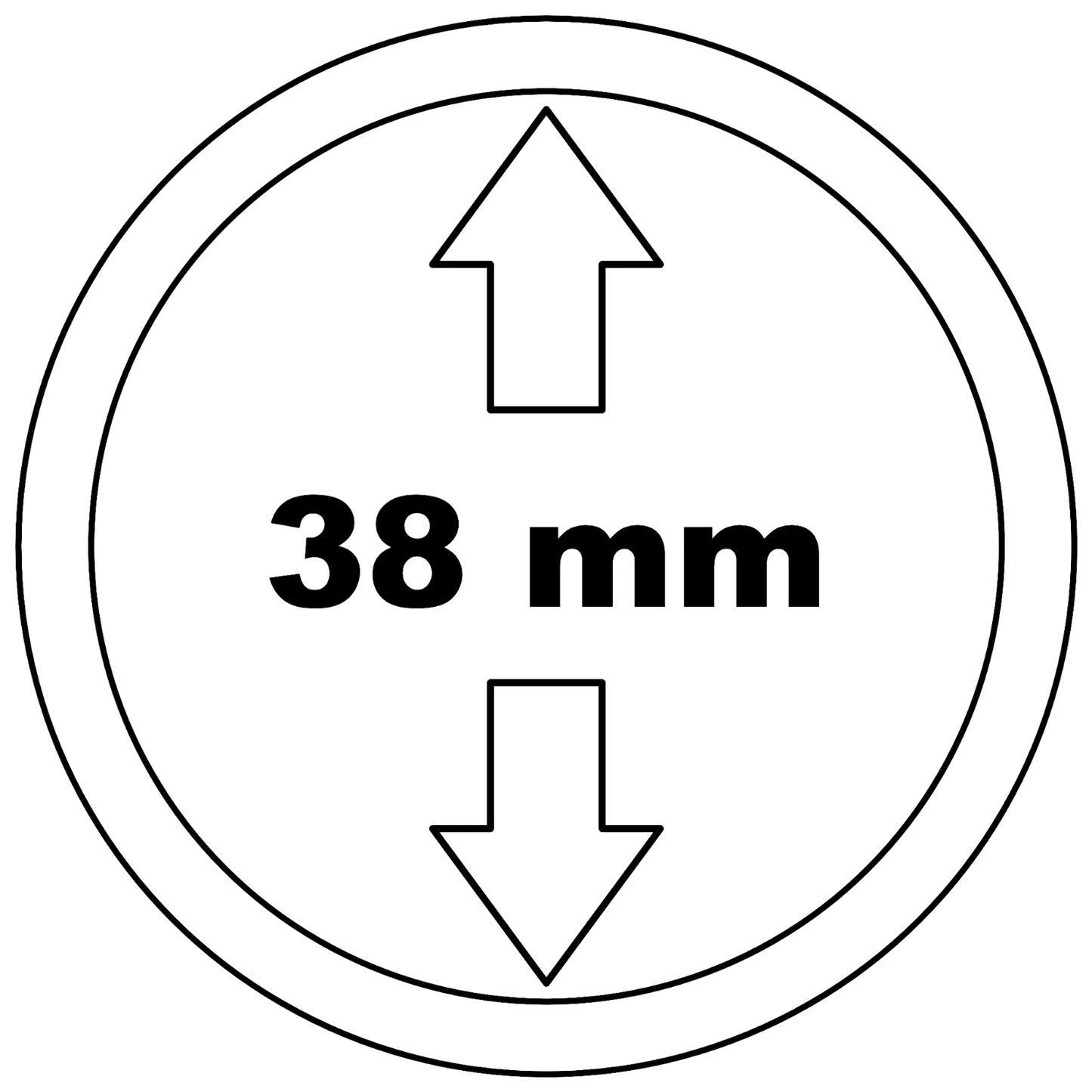 1 x 38MM KAPSEL - FÜR MÜNZEN & MEDAILLEN