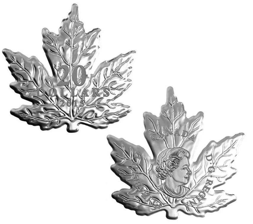 1 UNZE 999 SILBER - 3D MAPLE LEAF / KANADA 2015 - SILBERMÜNZE