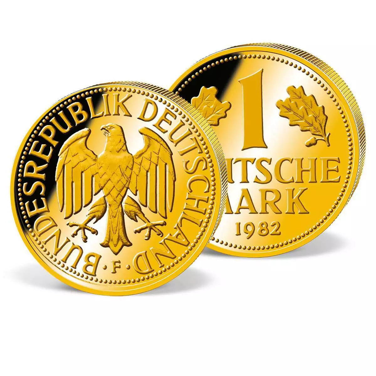 1 GOLD DM MÜNZE - MARK - 24 KARAT VERGOLDET