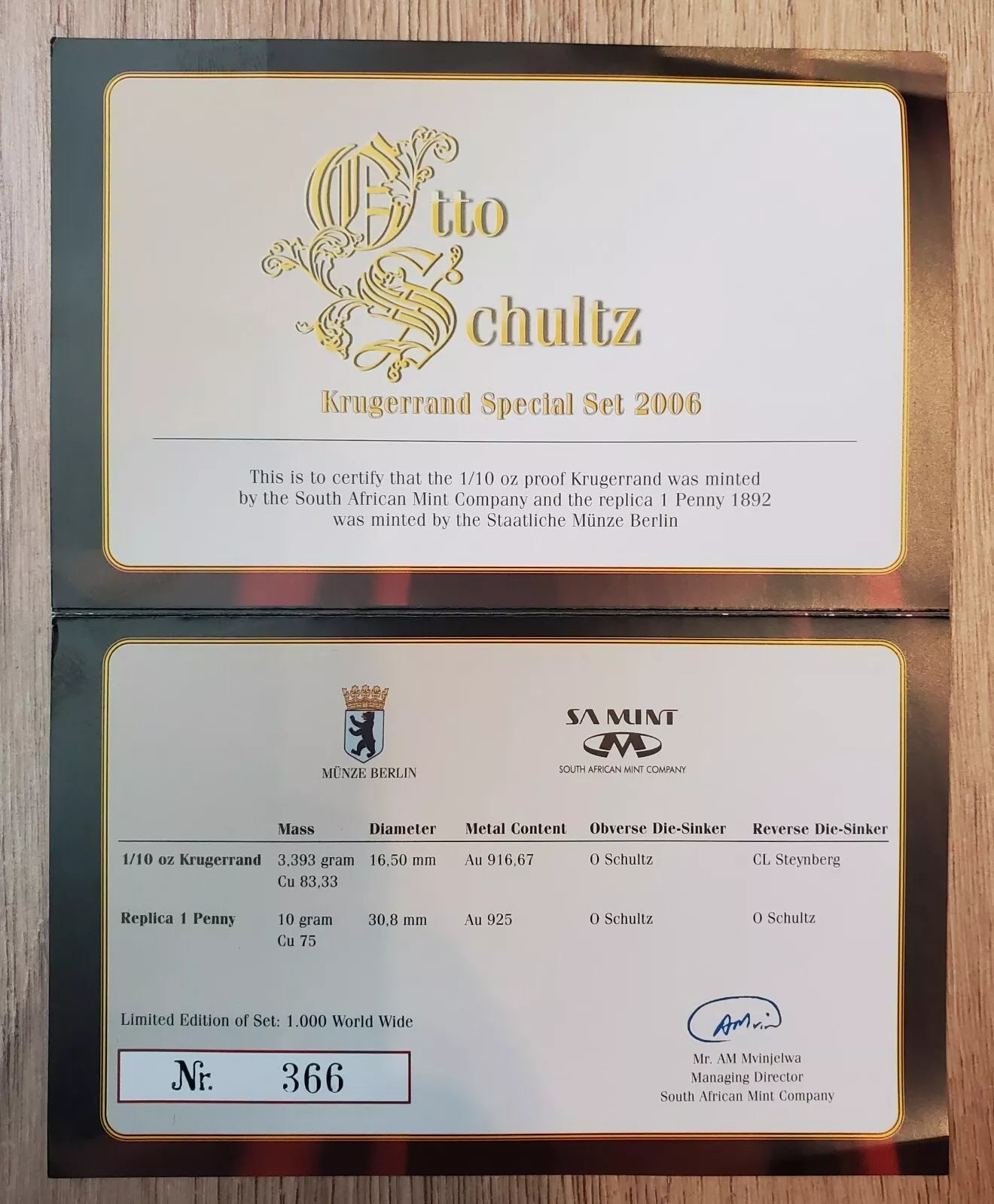 1/10 UNZE 999 GOLD - KRÜGERRAND SET 2006 - GOLDMÜNZE + SILBERMÜNZE