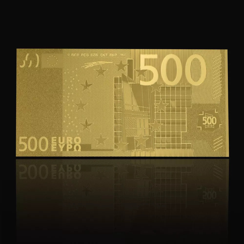 EURO BANKNOTEN SET - GOLD / VERGOLDET