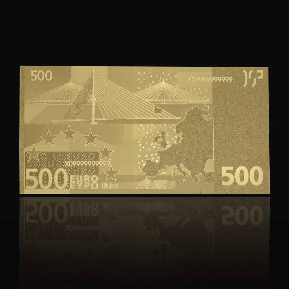 EURO BANKNOTEN SET - GOLD / VERGOLDET
