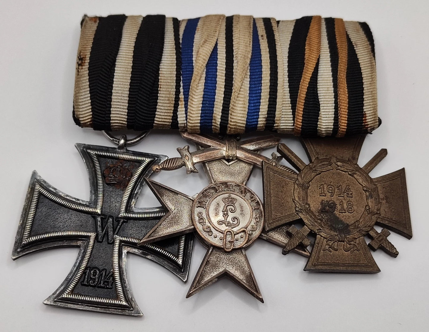 3 ORDEN SPANGE - EISERNES & FRONTKÄMPFER KREUZ & BAYERISCHES VERDIENSTKREUZ 3. KLASSE 1866