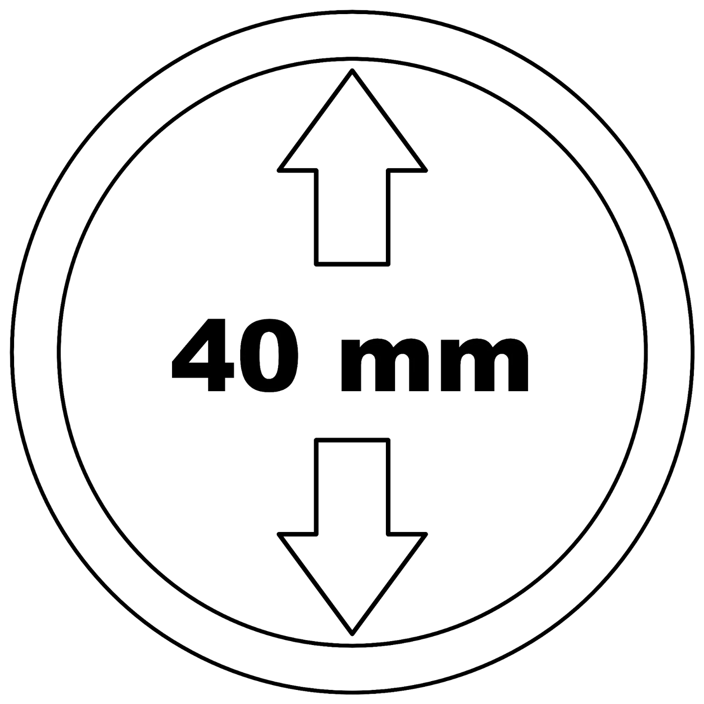 1 x 40MM KAPSEL - FÜR MÜNZEN & MEDAILLEN