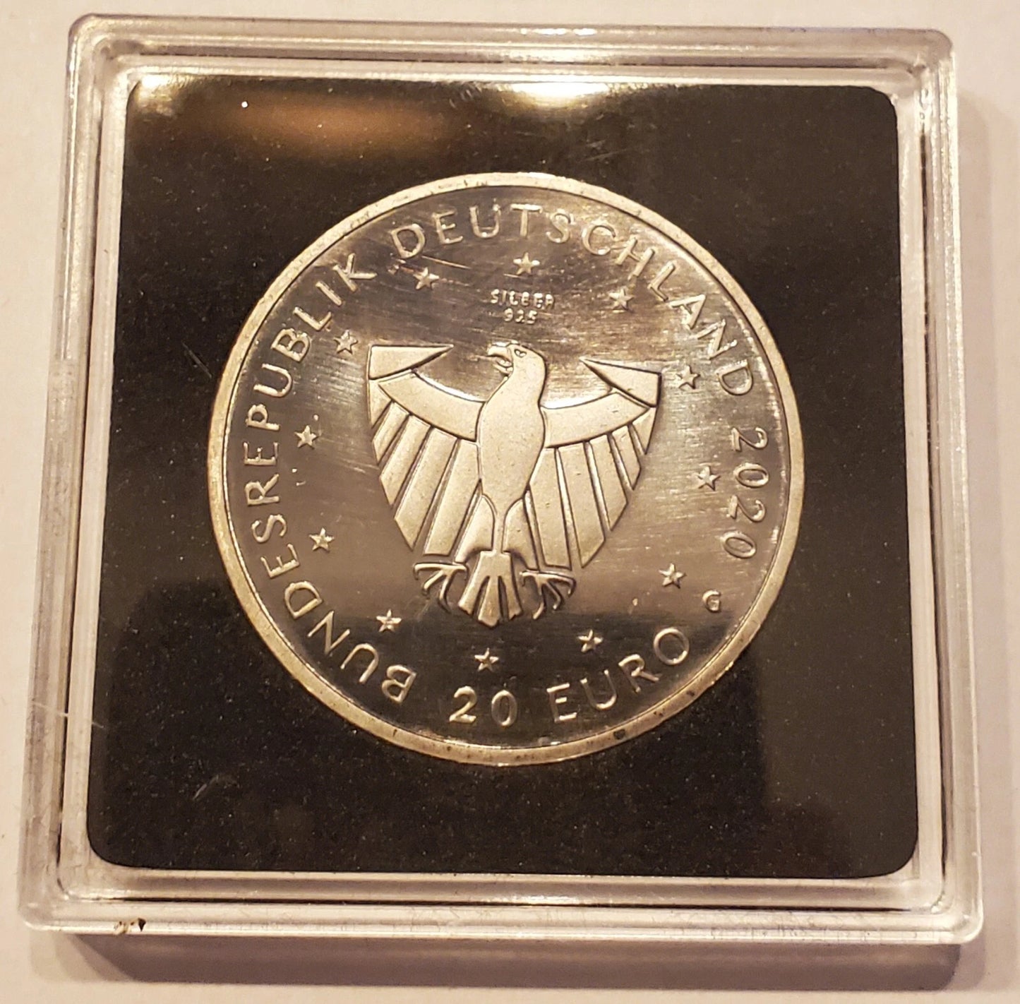 20 Euro Silbermünze - BRD - 900 Jahre Freiburg 2020 - mit Ruthenium & Gold veredelt