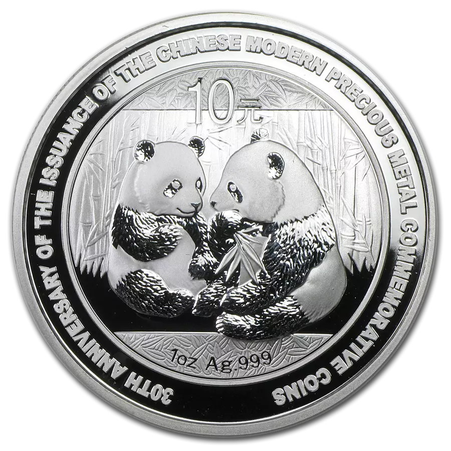 1 UNZE 999 SILBER - 30 JAHRE CHINA PANDA 2009 - SILBERMÜNZE
