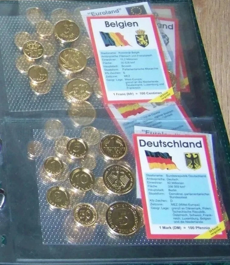 18 KMS - VOR EURO - EUROPA - VERGOLDET - MÜNZEN - SELTEN