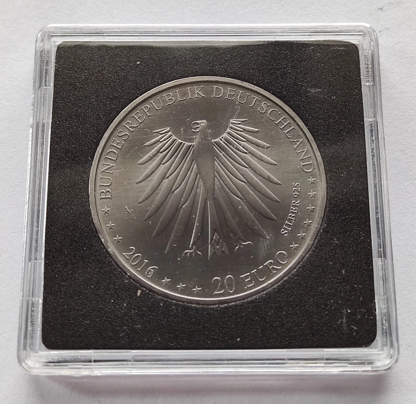 20 Euro Silbermünze - BRD - Grimms Märchen Rotkäppchen 2016 - mit Ruthenium & Gold veredelt