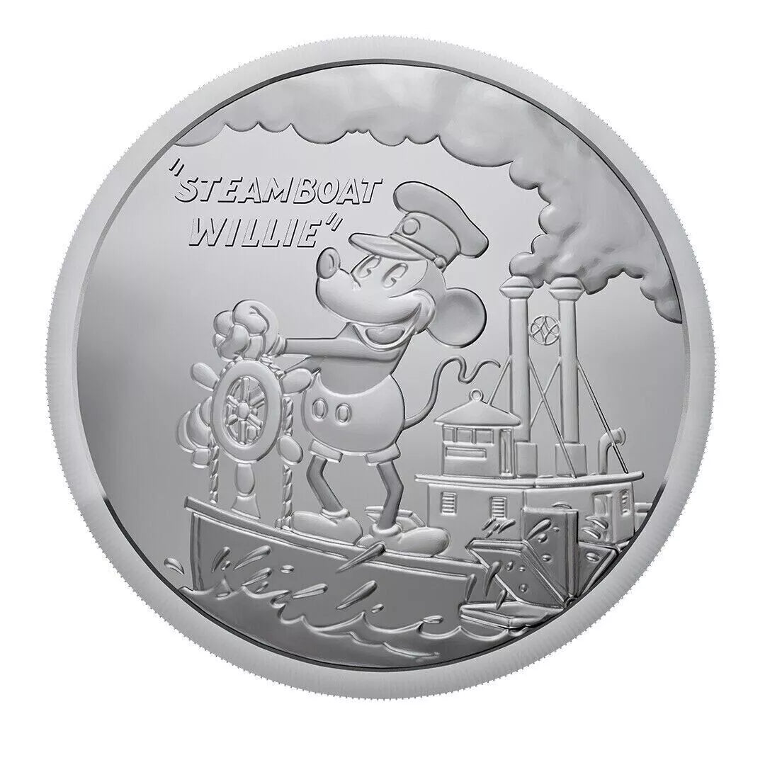 1 UNZE 999 SILBER - MICKEY MAUS - SILBERMÜNZE