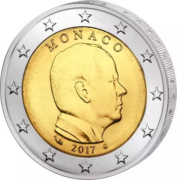 2 EURO MÜNZE - MONACO 2017 - FÜRST / PRINZ ALBERT II. - BANKFRISCH