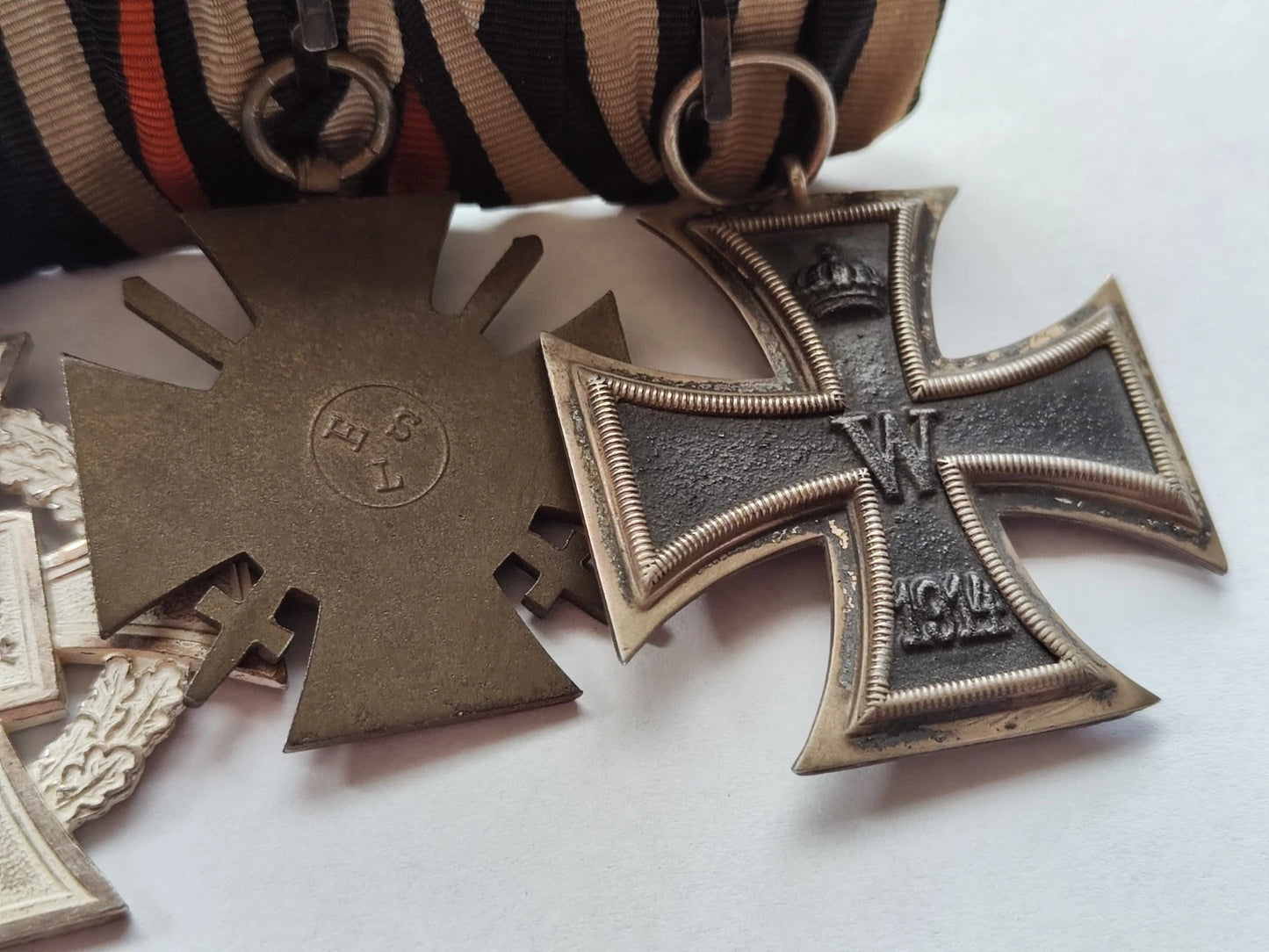 3 ORDEN SPANGE - EISERNES KREUZ + FRONTKÄMPFERKREUZ + 25 JAHRE TREUEDIENST