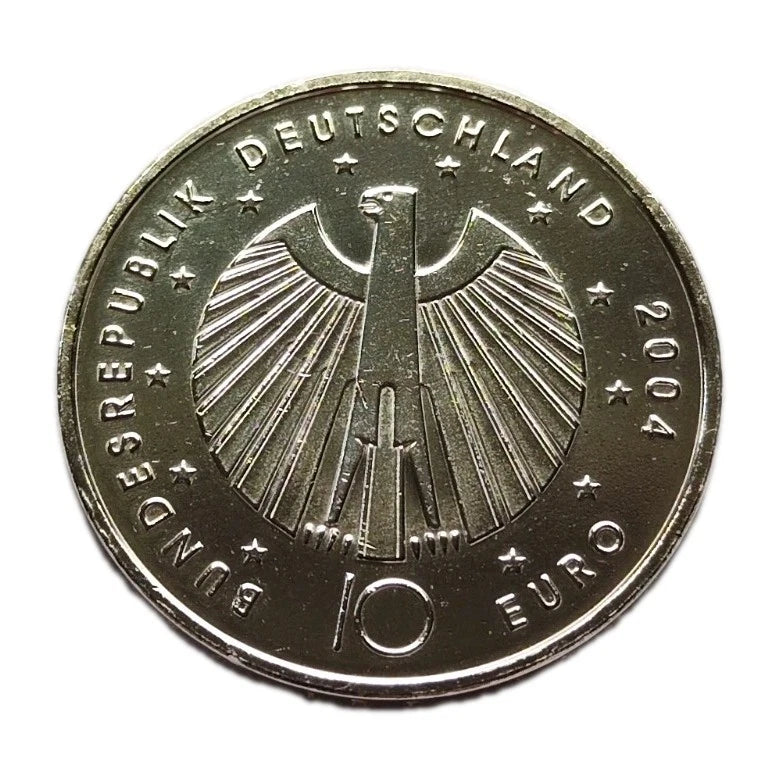 10 Euro Silbermünze - BRD - FIFA Fußball-WM 2004 - teilvergoldet