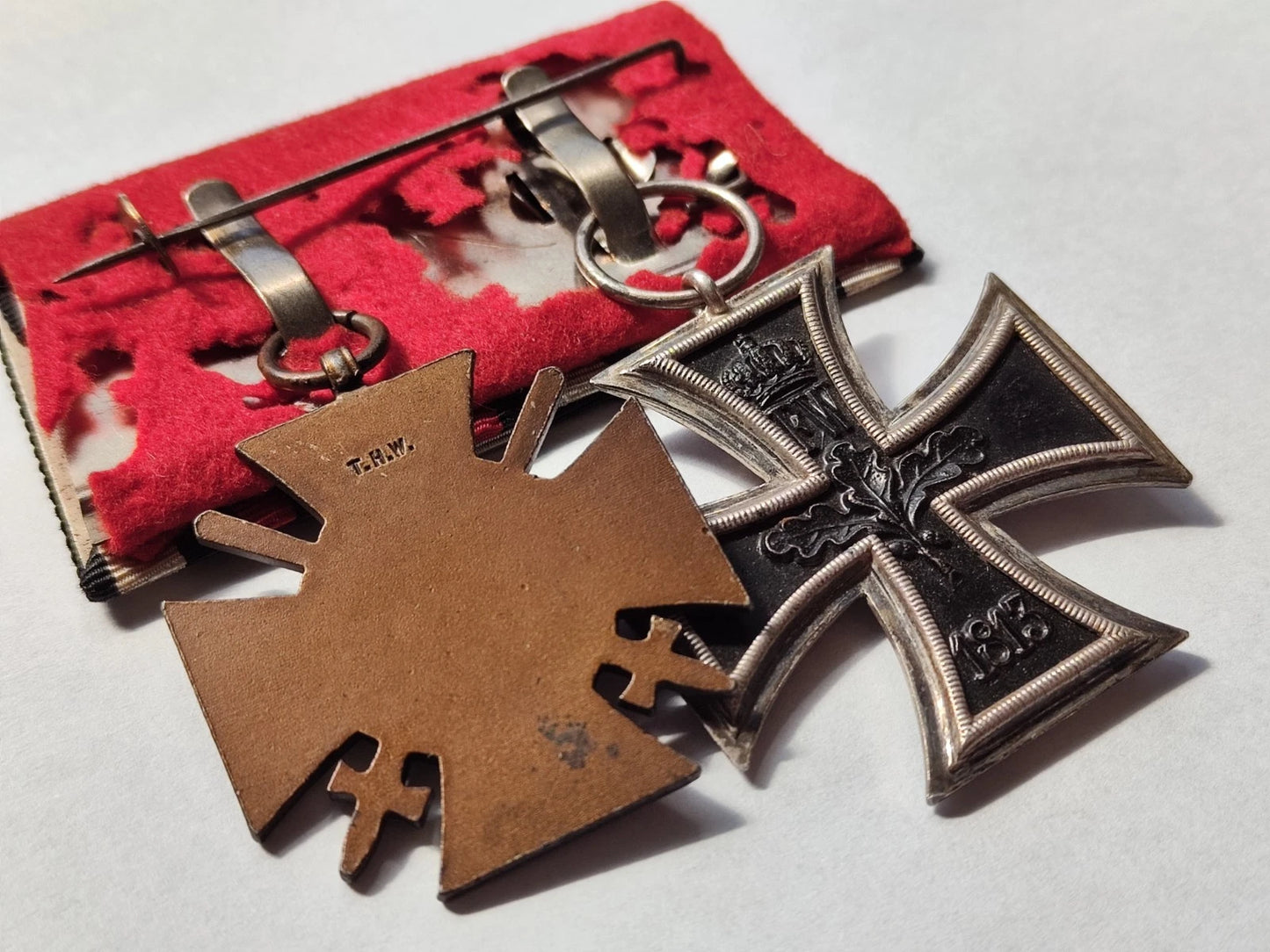 2 ORDEN - EISERNES & FRONTKÄMPFER KREUZ - SPANGE