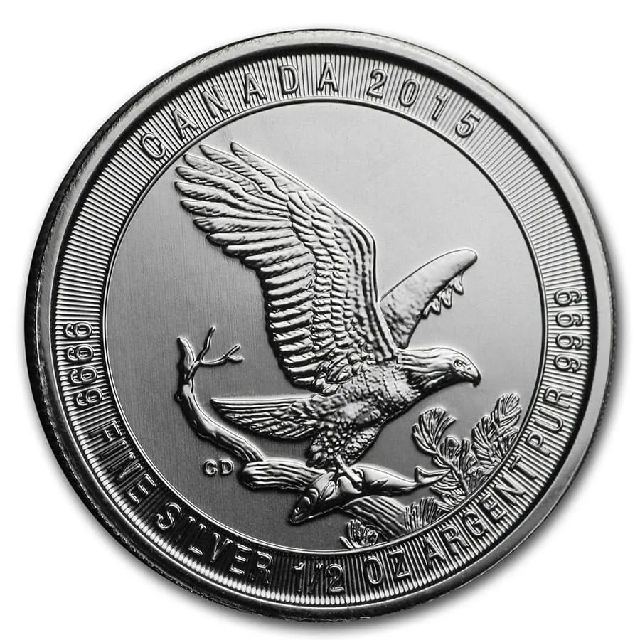 1/2 UNZE SILBER - KANADA 2015 - ADLER - SILBERMÜNZE