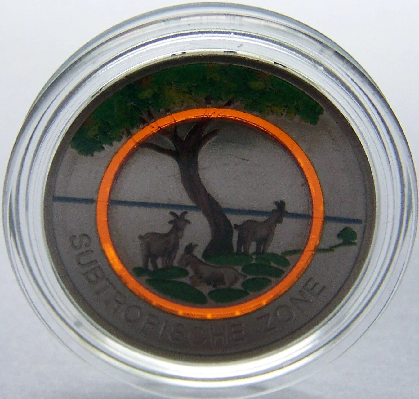 5 Euro Münze - Subtropische Zone 2017 - Polymerring - koloriert