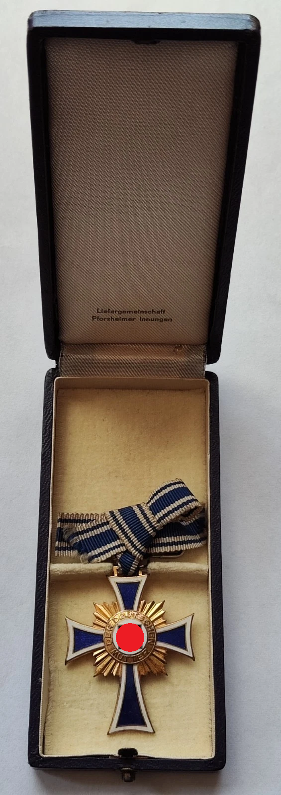 MUTTERKREUZ - 1. STUFE GOLD - ORIGINAL ETUI - AN DAMENSCHLEIFE - ORDEN