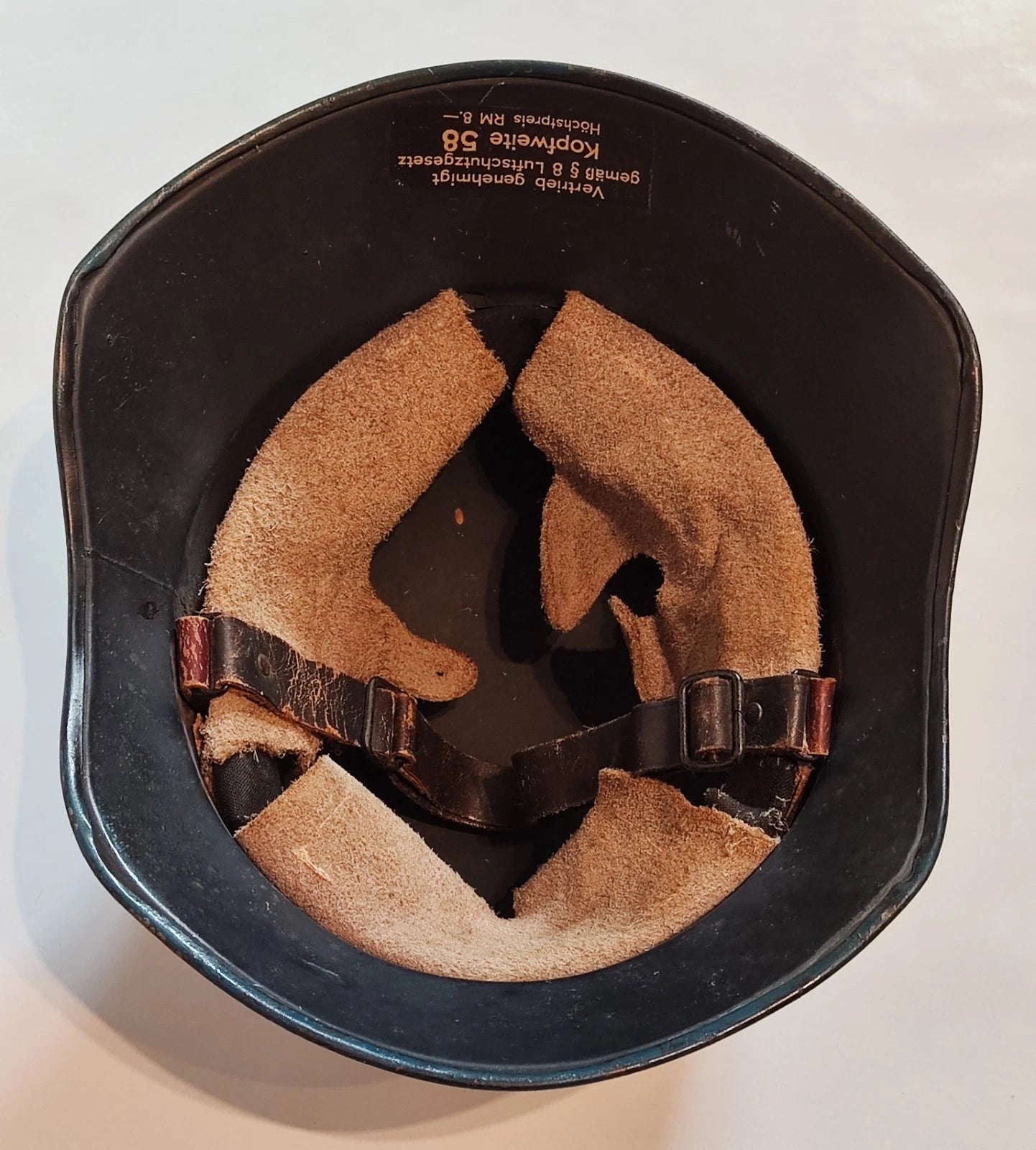 ORIGINALER LUFTSCHUTZ HELM / STAHLHELM - M38 - WK II - WEHRMACHT - GUTER ZUSTAND