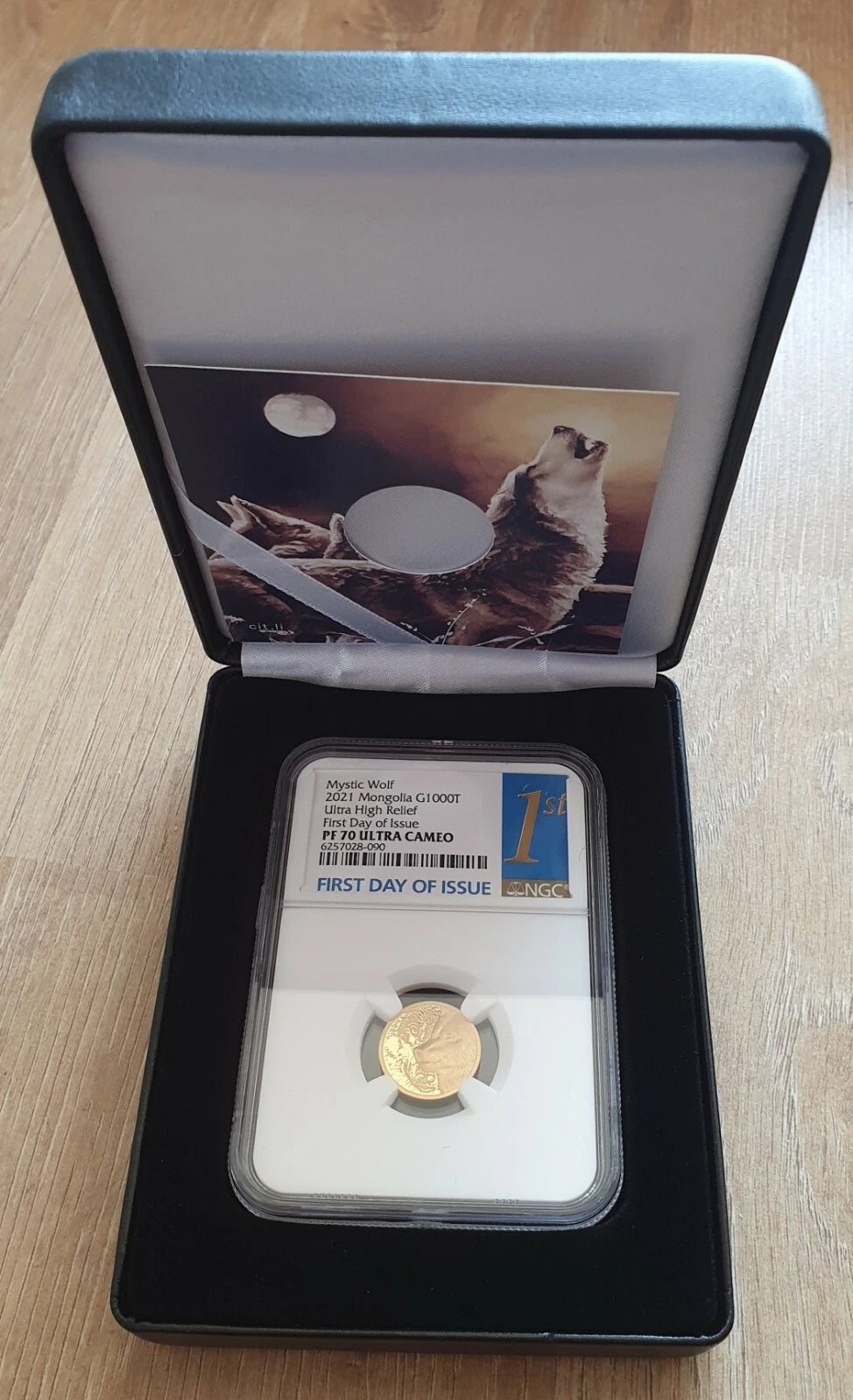 1/10 UNZE GOLD - MYSTIC WOLF - ULTRA HIGH RELIEF - NUR 999 STÜCK - GOLDMÜNZE