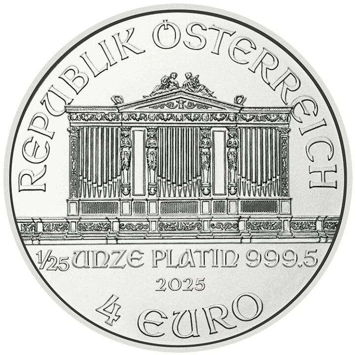 1/25 UNZE PLATIN - MÜNZE - ÖSTERREICH PHILHARMONIKER