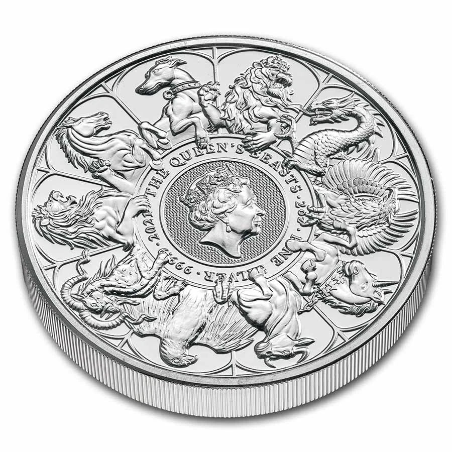 2 UNZEN SILBER - ENGLAND / WAPPEN TIERE / BEASTS 2021 - SILBERMÜNZE