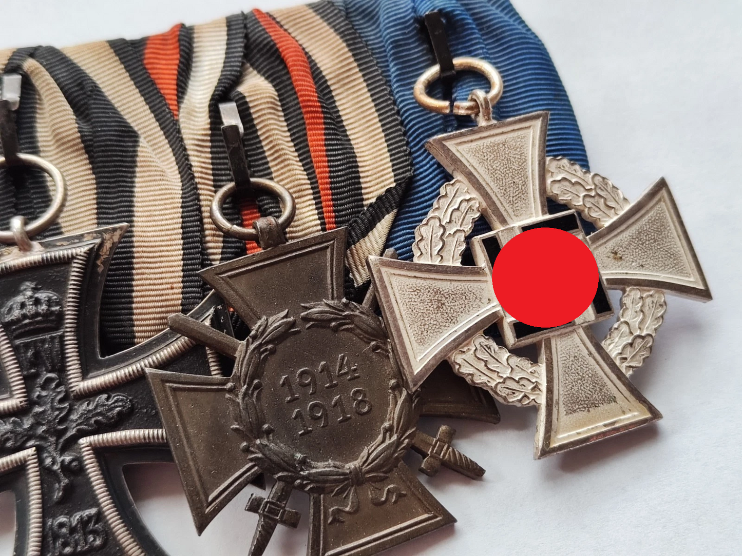 3 ORDEN SPANGE - EISERNES KREUZ + FRONTKÄMPFERKREUZ + 25 JAHRE TREUEDIENST