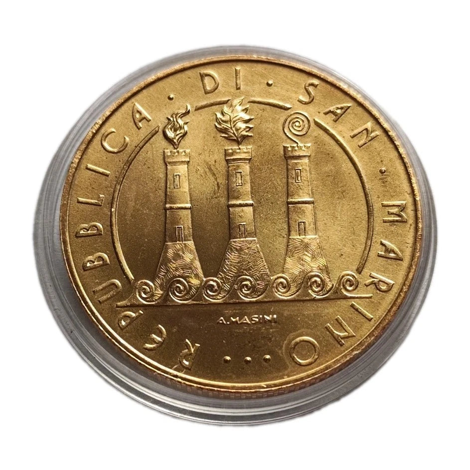 5 Euro Münze - San Marino - Jahr des Planeten Erde 2008 - 24 Karat vergoldet