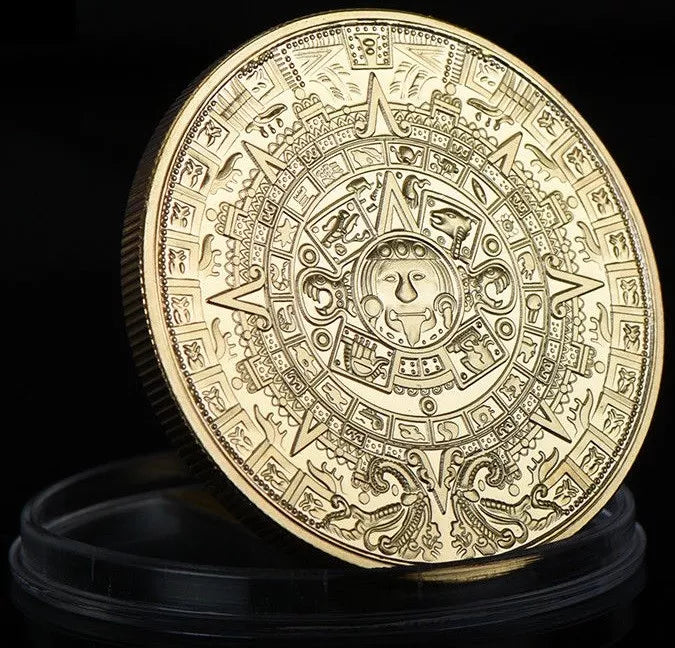 MEDAILLE - MAYA KALENDER / AZTEKEN / SONNENSCHEIBE / PYRAMIDE