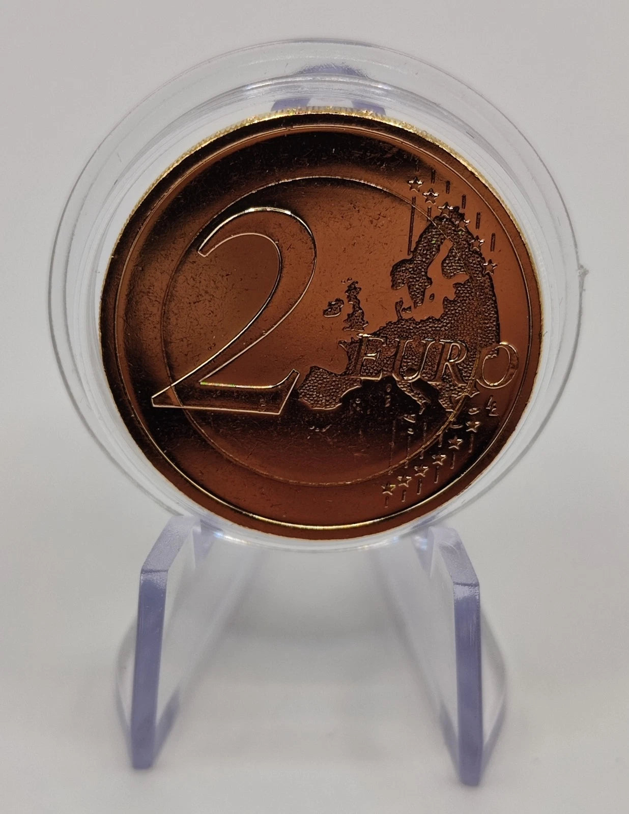 2 EURO MÜNZE - VATIKAN / PAPST LEO XIV. / 2025 - VERGOLDET & KOLORIERT
