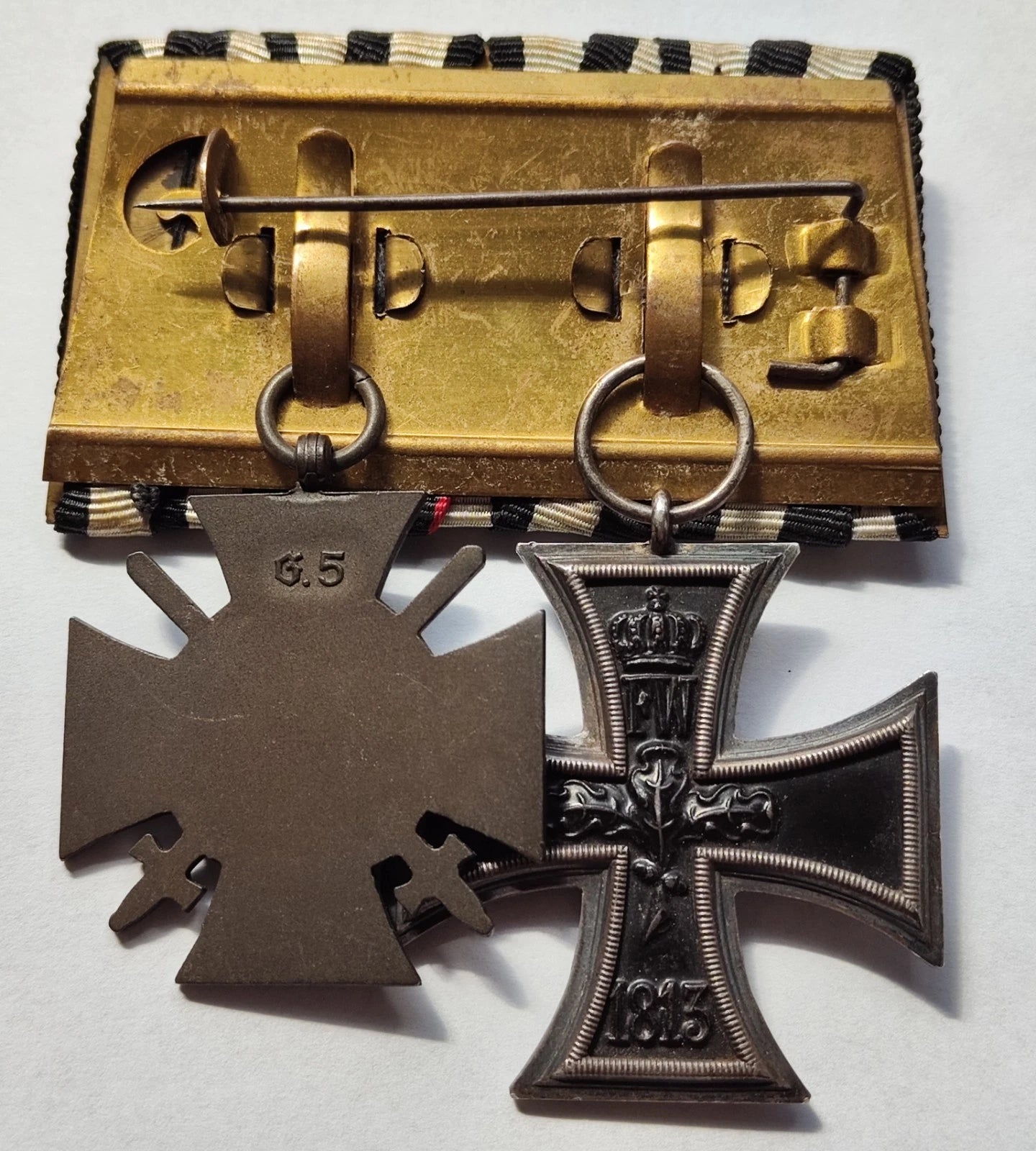 2 ORDEN - EISERNES & FRONTKÄMPFER KREUZ - SPANGE