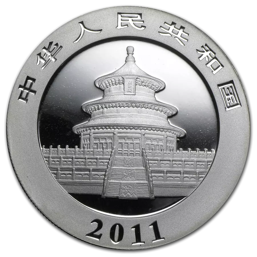 1 UNZE 999 SILBER - CHINA PANDA 2011 - SILBERMÜNZE