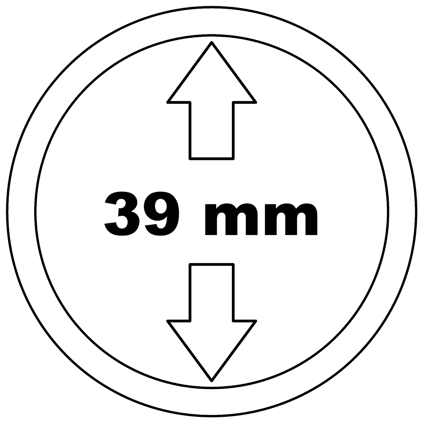 1 x 39MM KAPSEL - FÜR MÜNZEN & MEDAILLEN